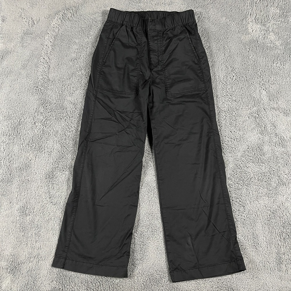 GAP Easy Wide Leg Pants Womens XS Black Comfort Stretch Relaxed Elastic Waist